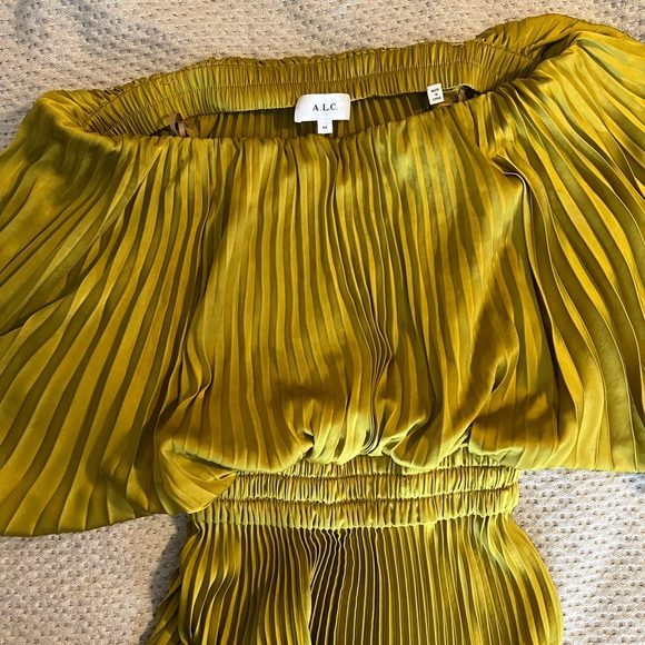 A.L.C. Sienna off the shoulder pleated dress - Picture 3 of 4